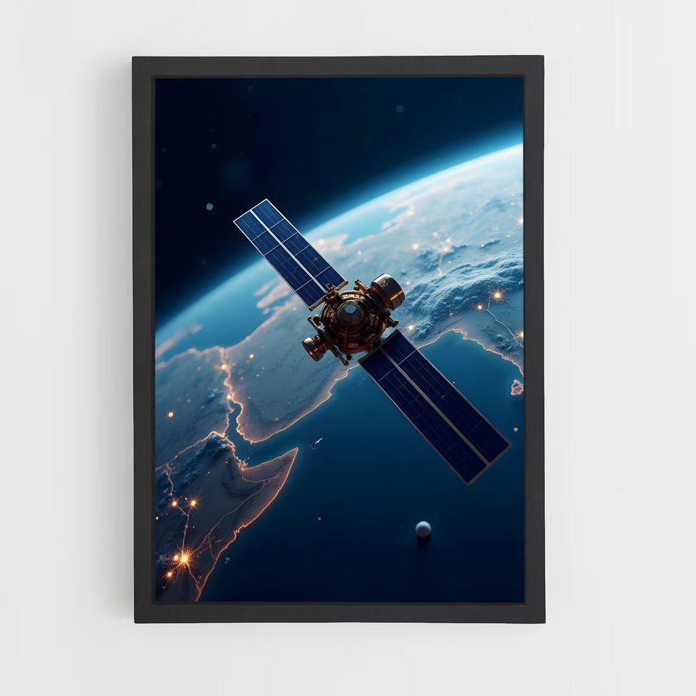 Poster Satellite Solaire – affiche Astronomie (vue 2)